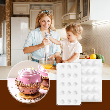 Silikonform Kugel für Schokolade & Trüffel - 15 Löcher