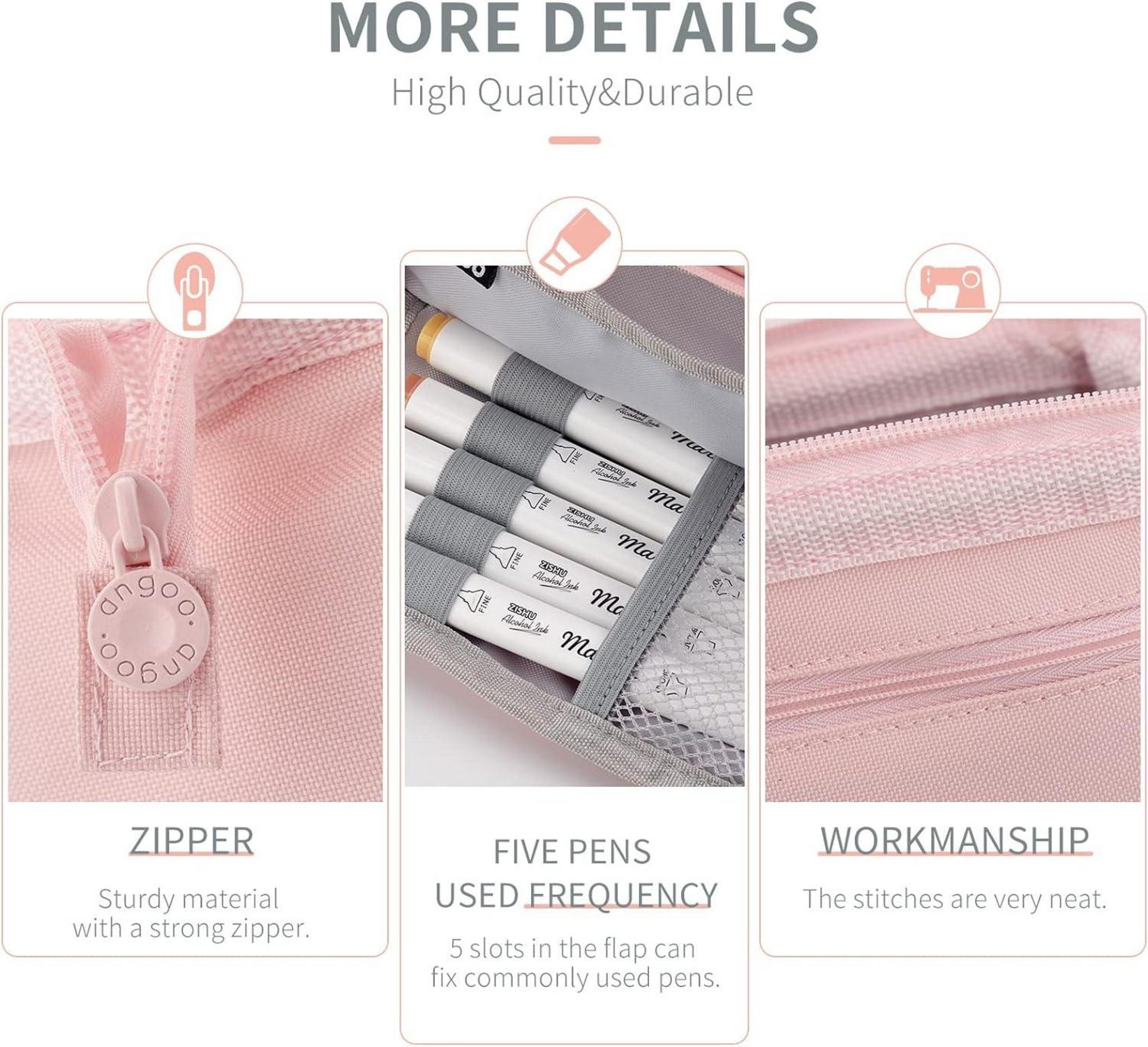 Großes Federmäppchen mit Pencil Case in Rosa / Multifunktionales