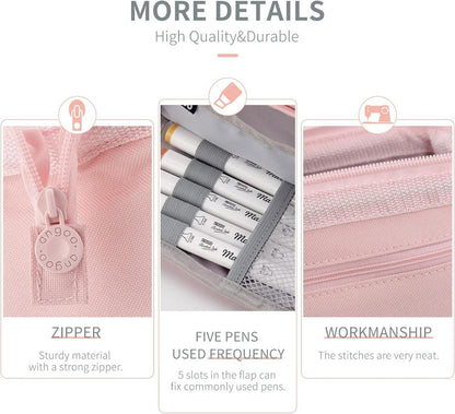 Großes Federmäppchen mit Pencil Case in Rosa / Multifunktionales