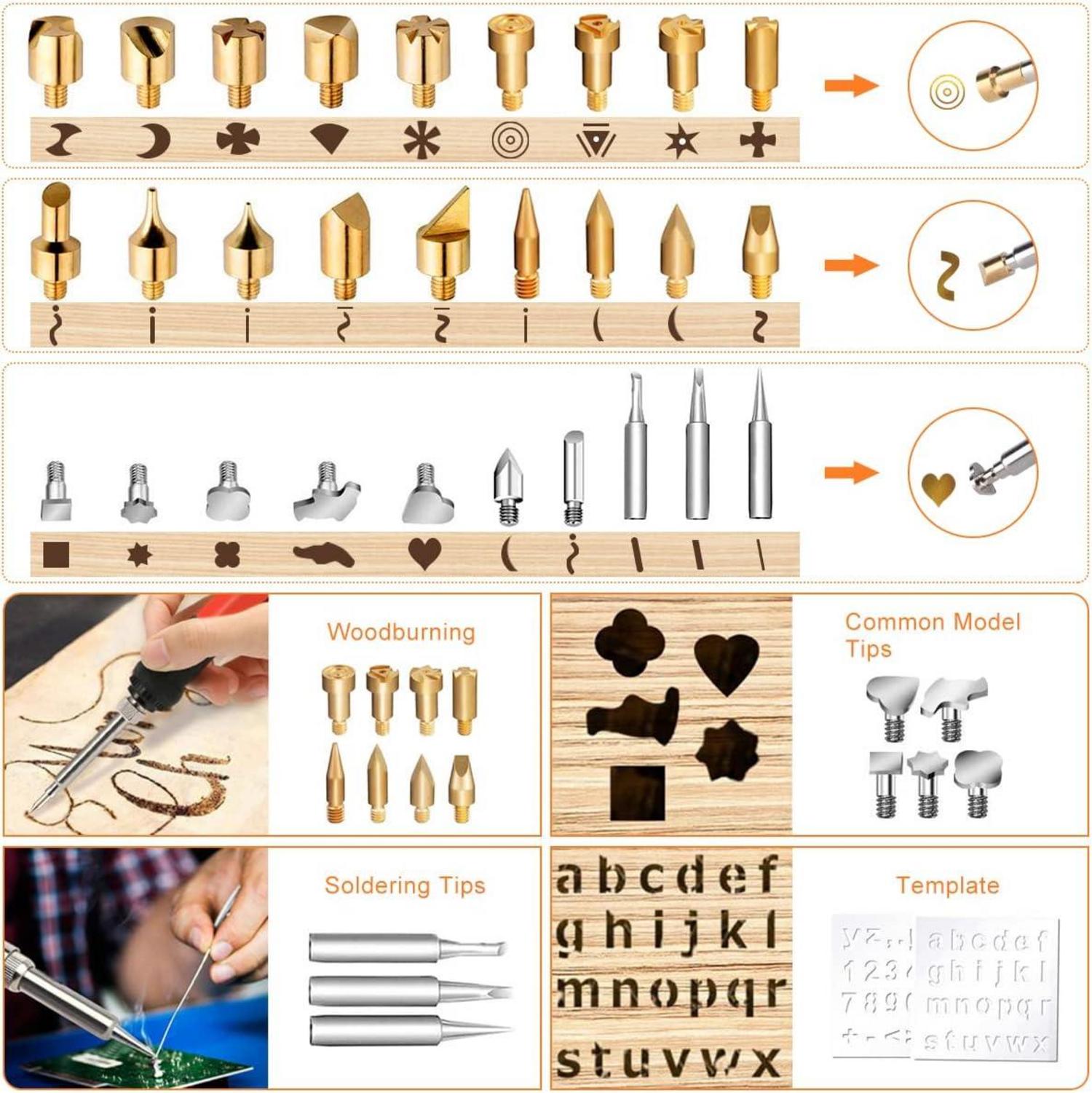 Brandmalerei Lötkolben Set Holz Leder Brennkolben DIY Kunst 220~480
