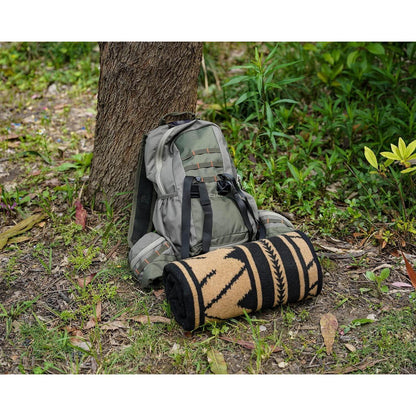 Merinowolle Campingdecke – Warm, Weich & Waschbar – 160x200 cm Khaki