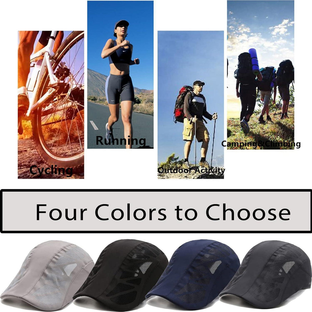 Herren Schirmmütze atmungsaktiv – Baskenmütze für Outdoor & Sport