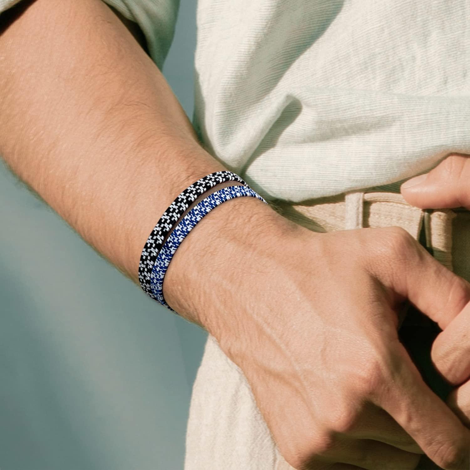 Herren-Haargummis für Männer mit langen Haaren | Kein Schaden, Faltenbruch