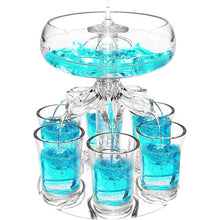 Schnapsspender mit 6 Gläsern 4cl Party Zubehör für Cocktail