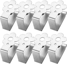 Aongray Blume-Motive Tischtuchklammer 8er Set Edelstahl Clips