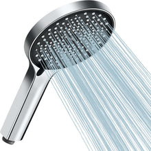 Wassersparender Duschkopf mit 3 Strahlarten Schwarz Chrom