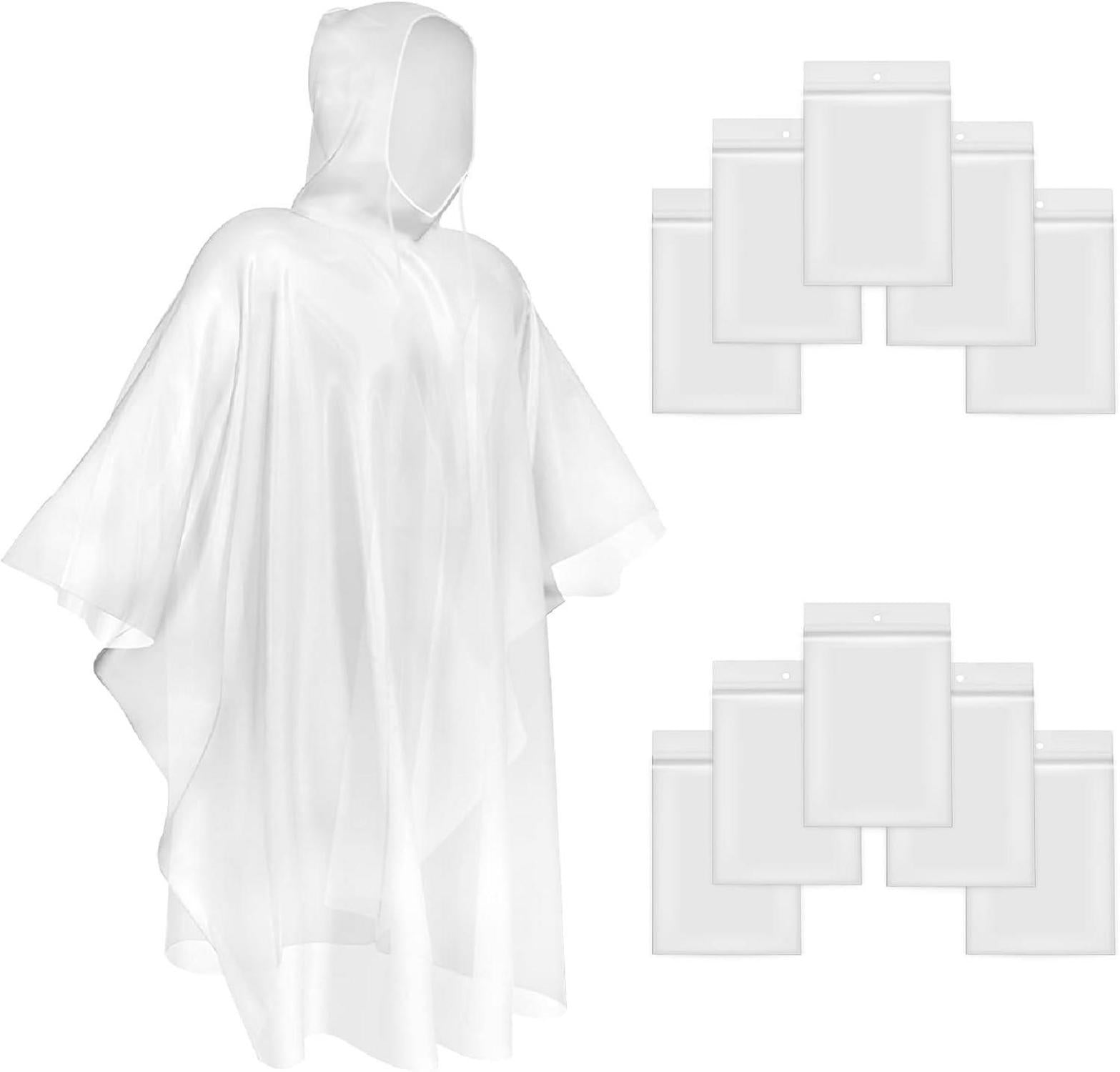 Transparente Regenponchos 10er-Pack Einweg mit