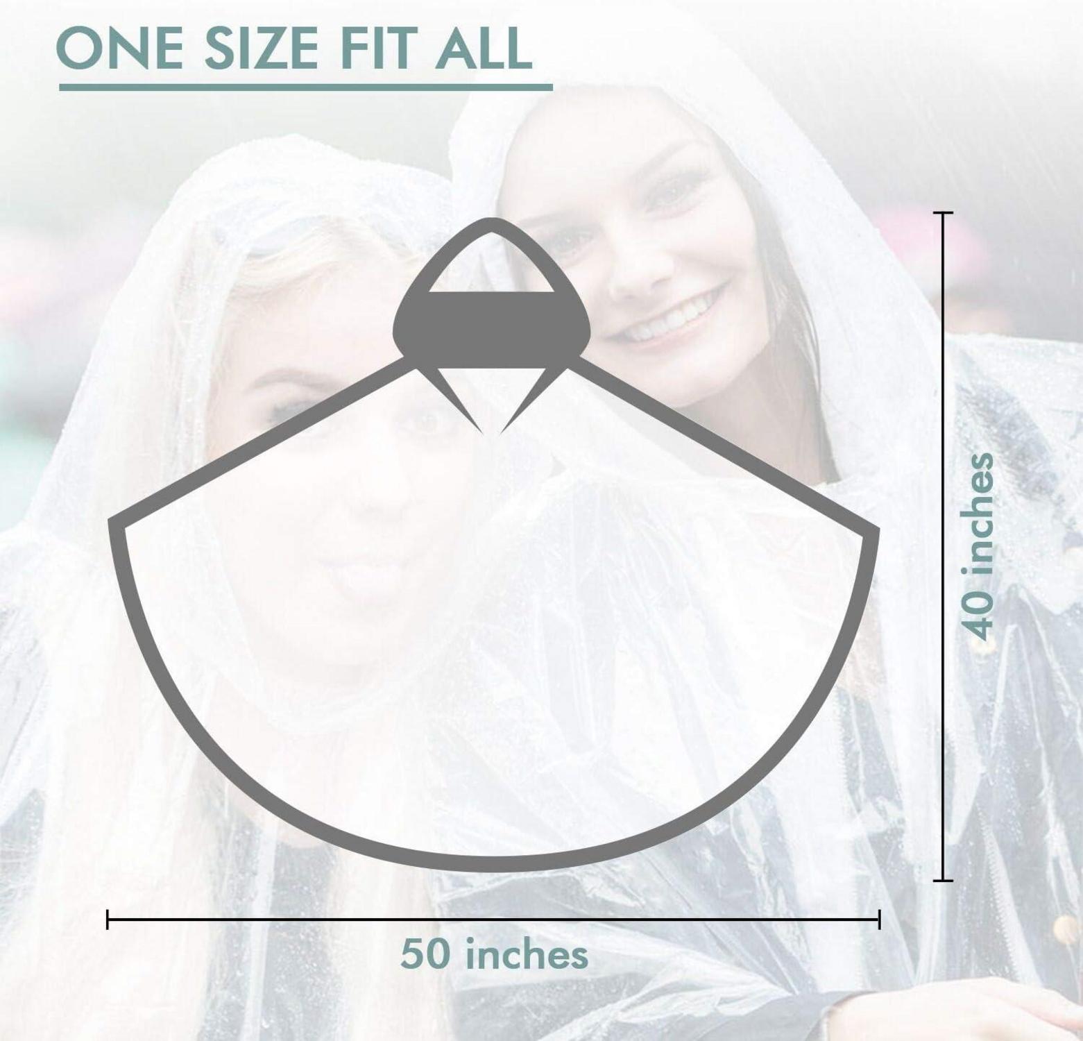 Regenponcho Transparent Einweg 10er Set Festival Camping Okydoky