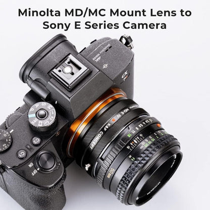 Objektivadapter MD-NEX IV für Minolta Rokkor und Sony E Mount