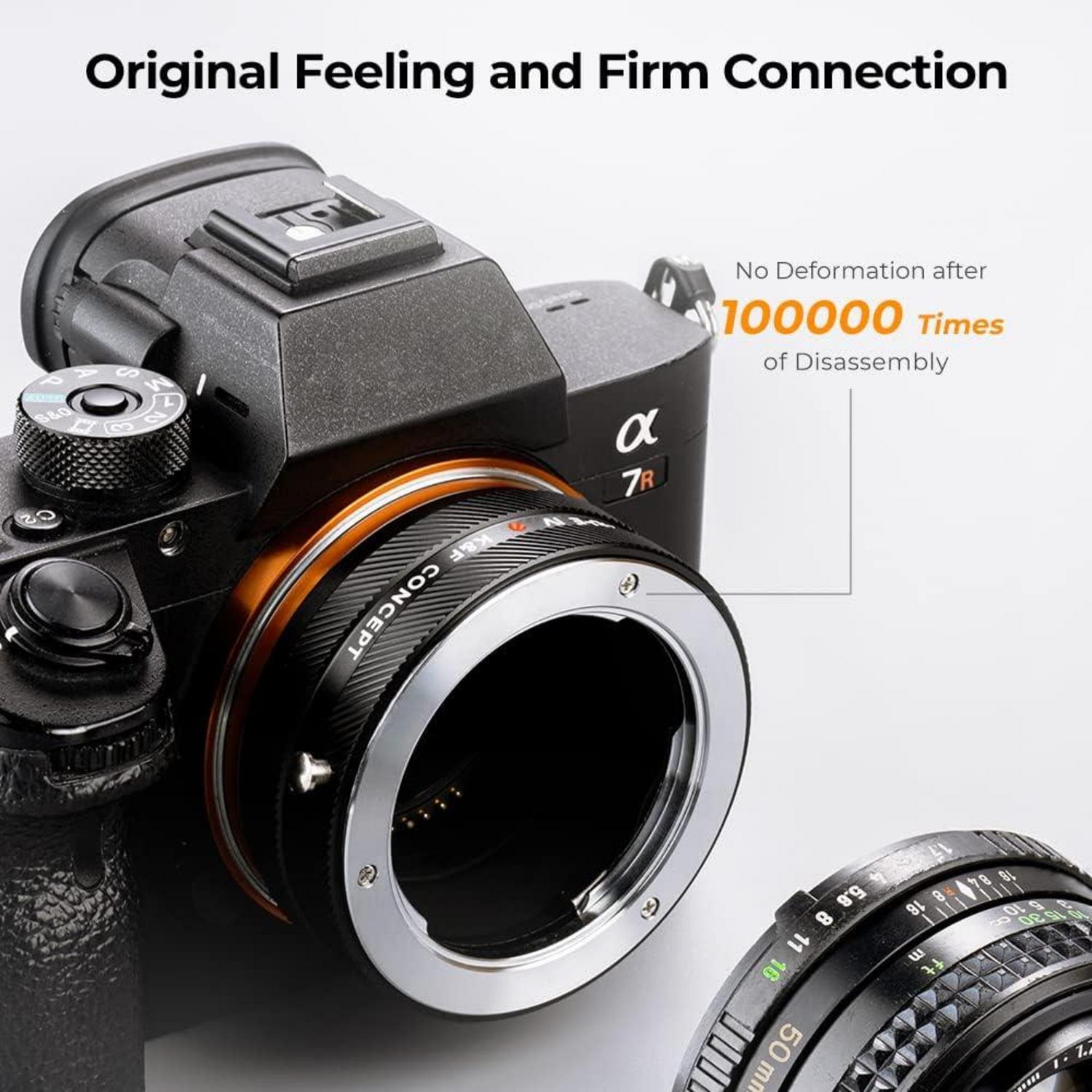 Objektivadapter MD-NEX IV für Minolta SR/MD/MC auf Sony E Mount Kamera