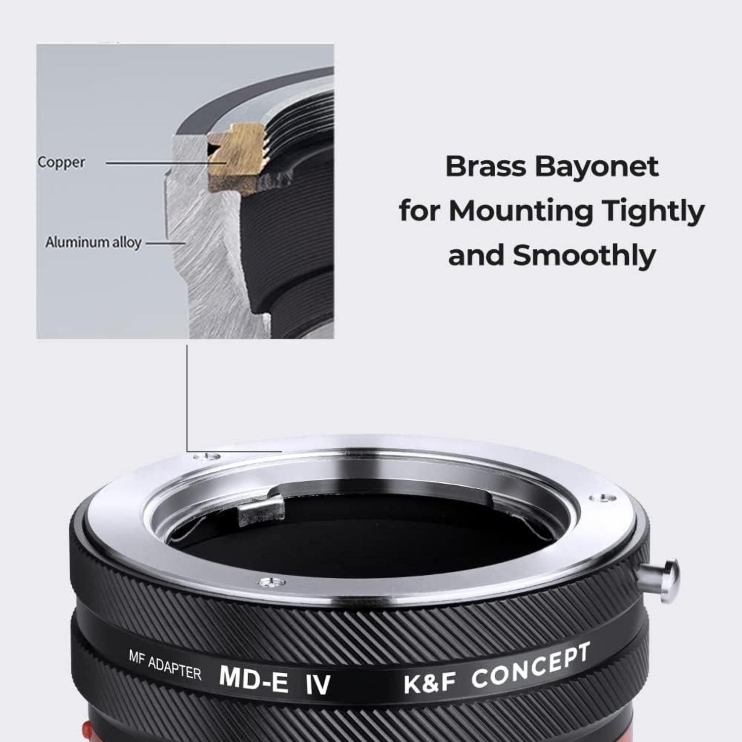 MD-NEX IV Objektivadapter für Minolta Rokkor und Sony E Mount