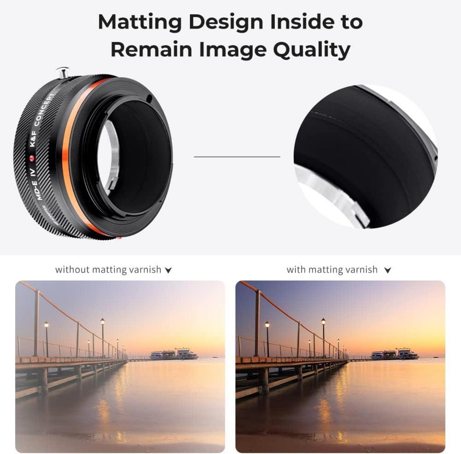 Objektivadapter MD-NEX IV für Minolta Rokkor Objektiv und Sony E Mount