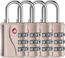 TSA Kofferschloss 3 Stellige Zahlenschloss Vorhängeschloss 4er Set