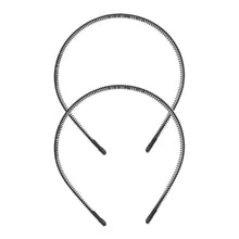 2er Set Metall Stirnbänder Welle Design, Rutschfest & Elastisch für
