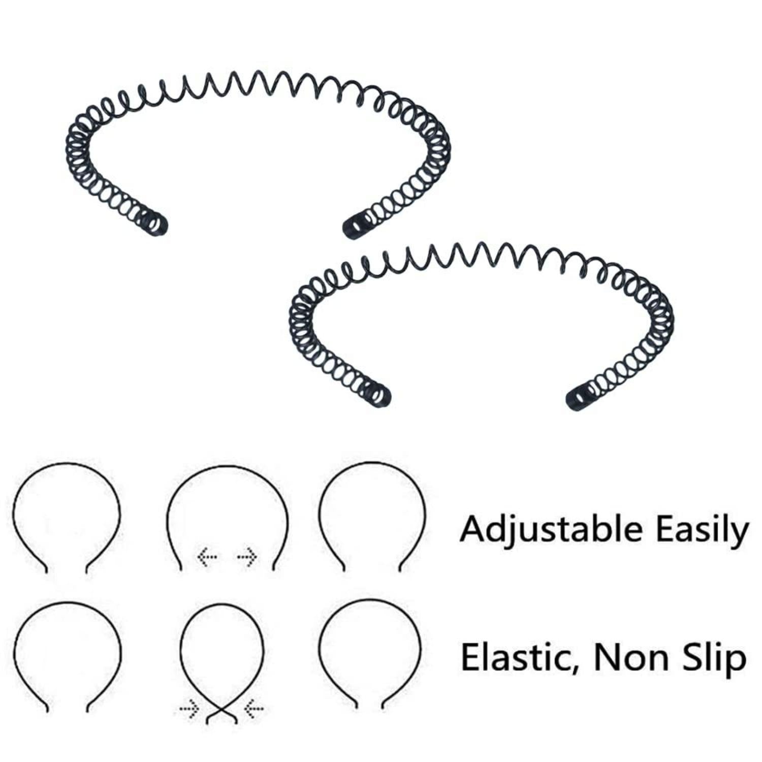 Metall Stirnband 2er Set für Yoga & Sport, Rutschfest & Elastisch