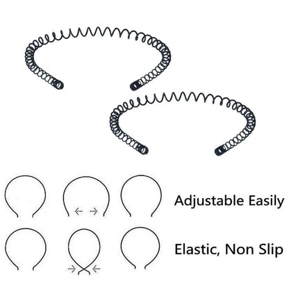 Metall Stirnband 2er Set für Yoga & Sport, Rutschfest & Elastisch