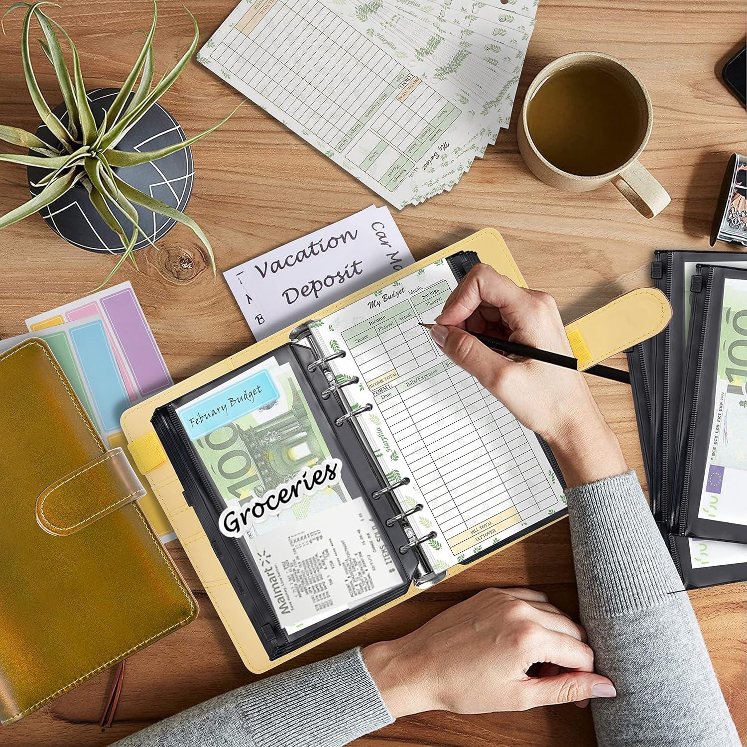 A6 Geld Organizer 6 Ringe Budgetplaner Kit mit