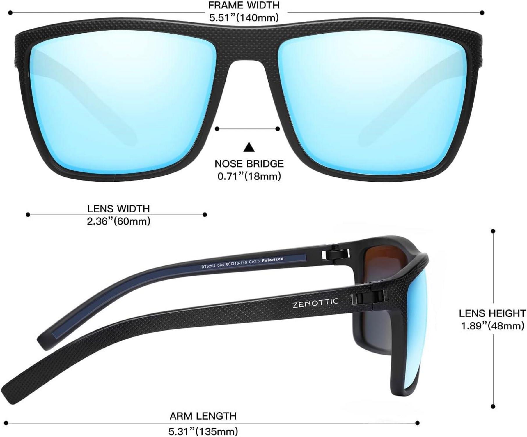 Polarisierte TR90 Herren Sonnenbrille UV400 Schutz Blau