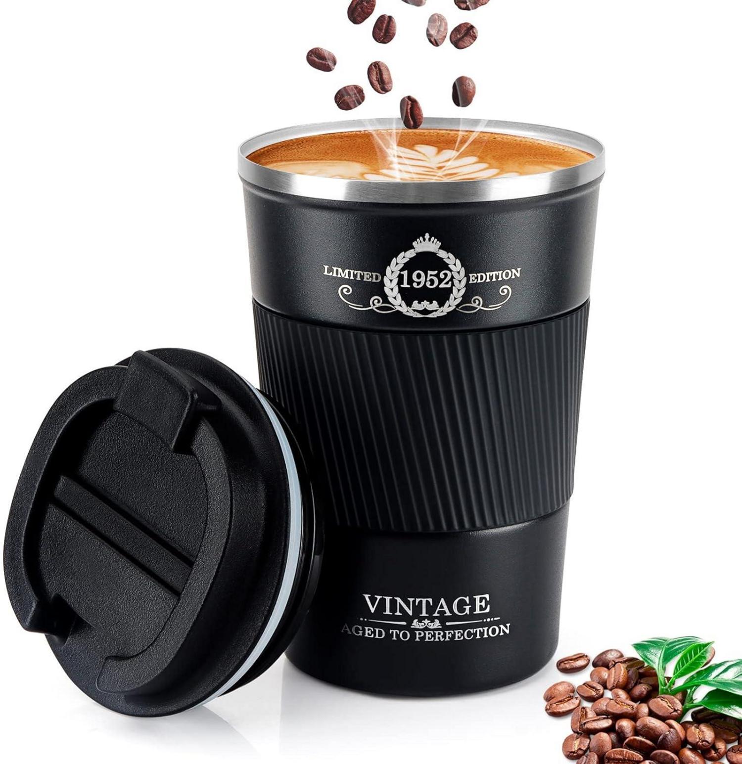 Kaffeebecher to go 1952 Vintage Thermobecher 380ml aus Edelstahl