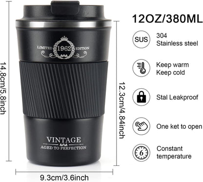 Tlater Vintage 1962 Edelstahl Kaffeebecher to go 380ml