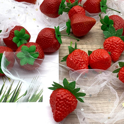 Künstliche Erdbeeren Simulation Deko Obst Modell 20 Stück