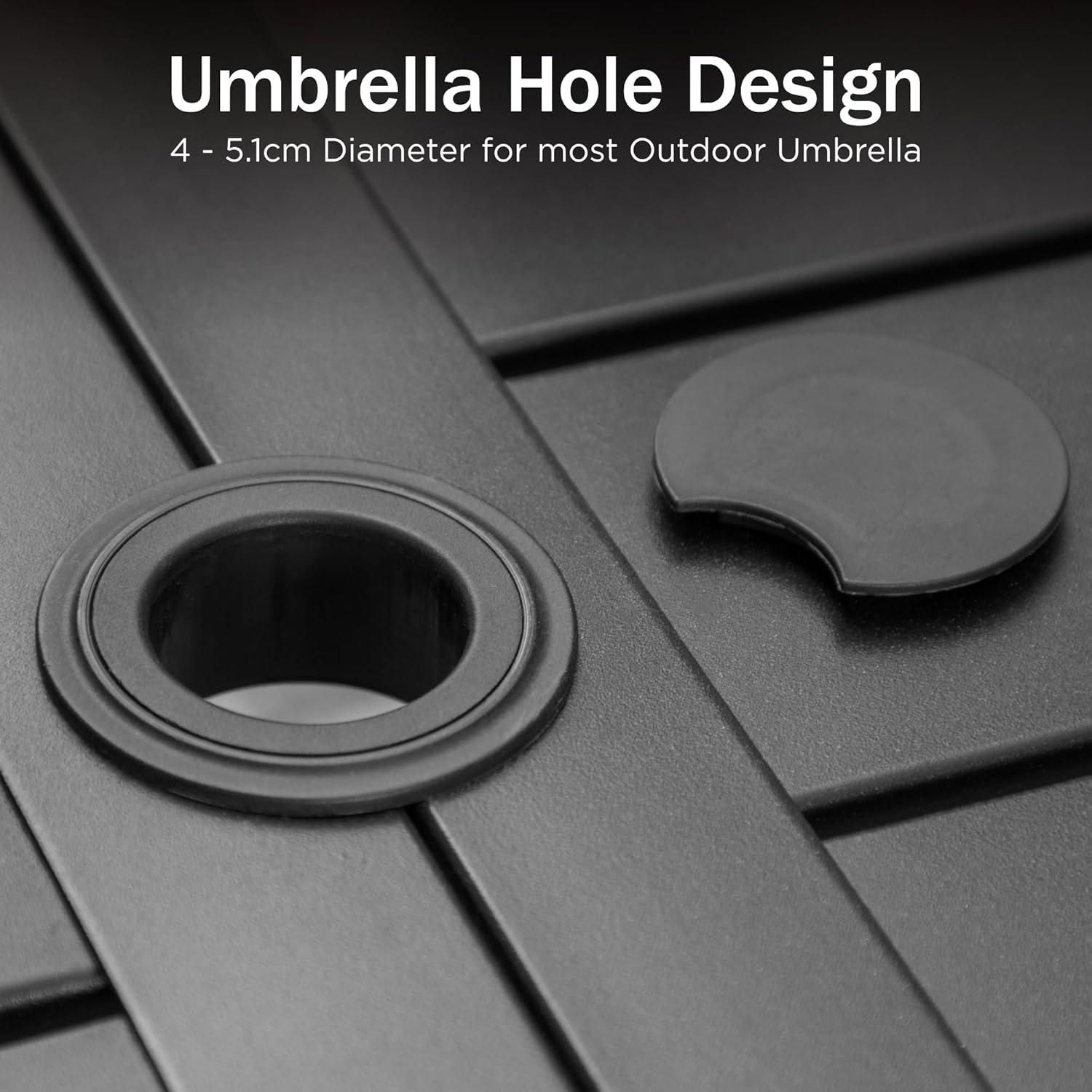Gartenmöbel Set 6-teilig Wetterfest Gartentisch und Stühle Metall