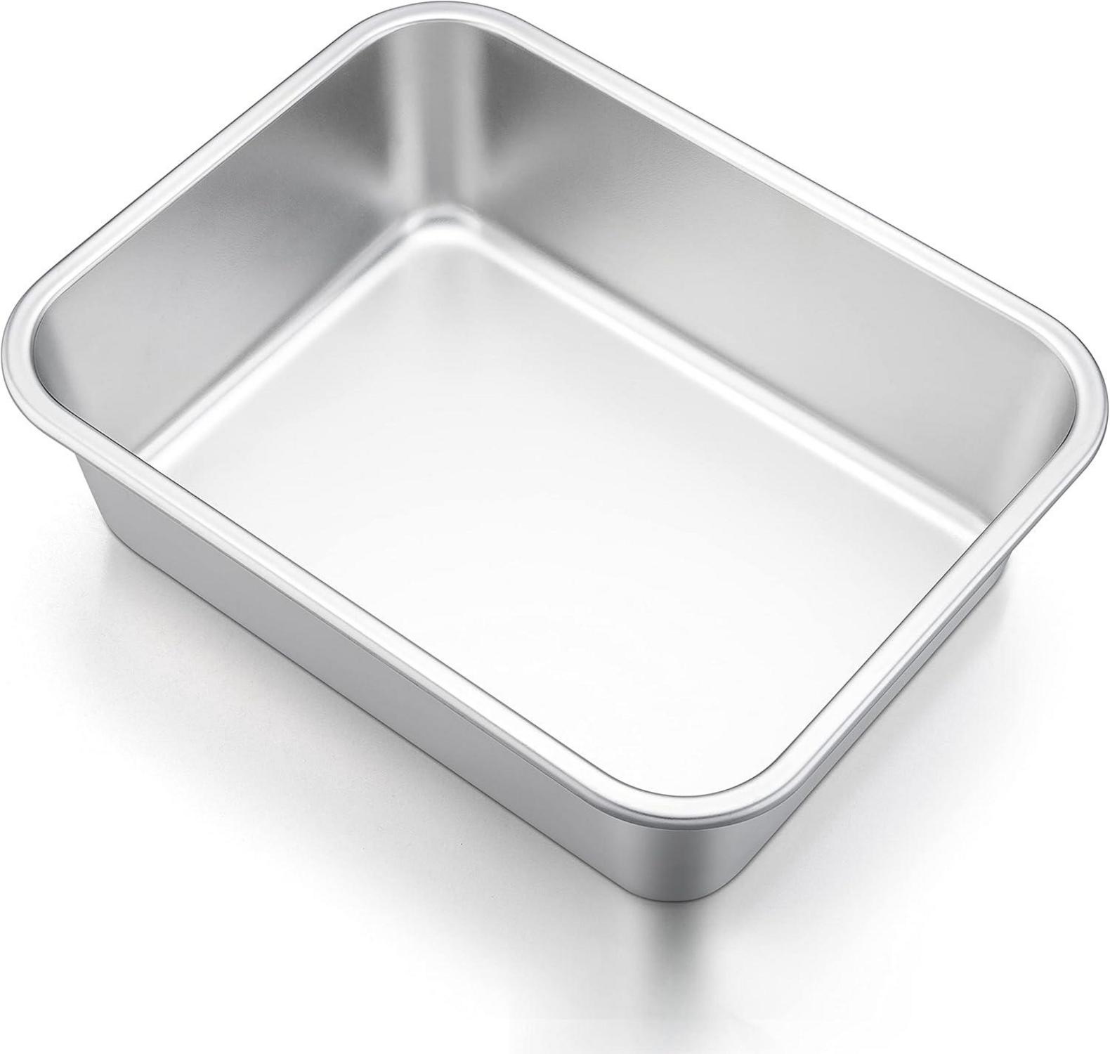 HaWare Rechteckige Edelstahl Auflaufform 27x21x8 cm - Ungiftig