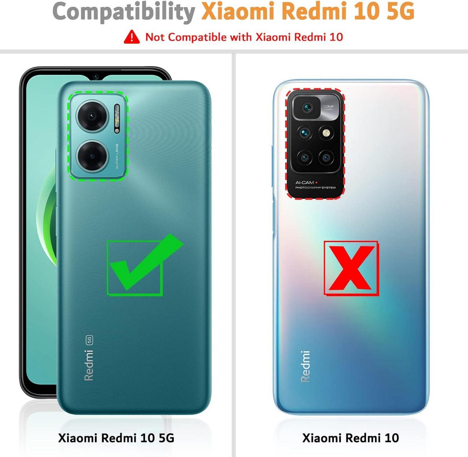 Xiaomi Redmi 10 5G Handyhülle - Premium Leder Klapphülle mit