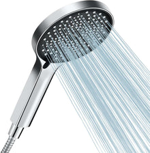 Wassersparender Duschkopf mit 3 Strahlarten Schwarzes Design