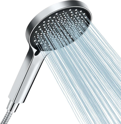 Wassersparender Duschkopf mit 3 Strahlarten Schwarzes Design