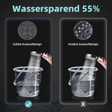Wassersparender Duschkopf mit 3 Strahlarten und Schlauch