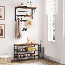 Wandgarderobe mit Ablage und 10