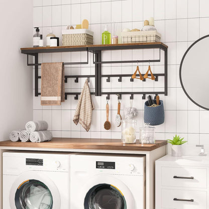 Wandgarderobe mit Ablage und 10