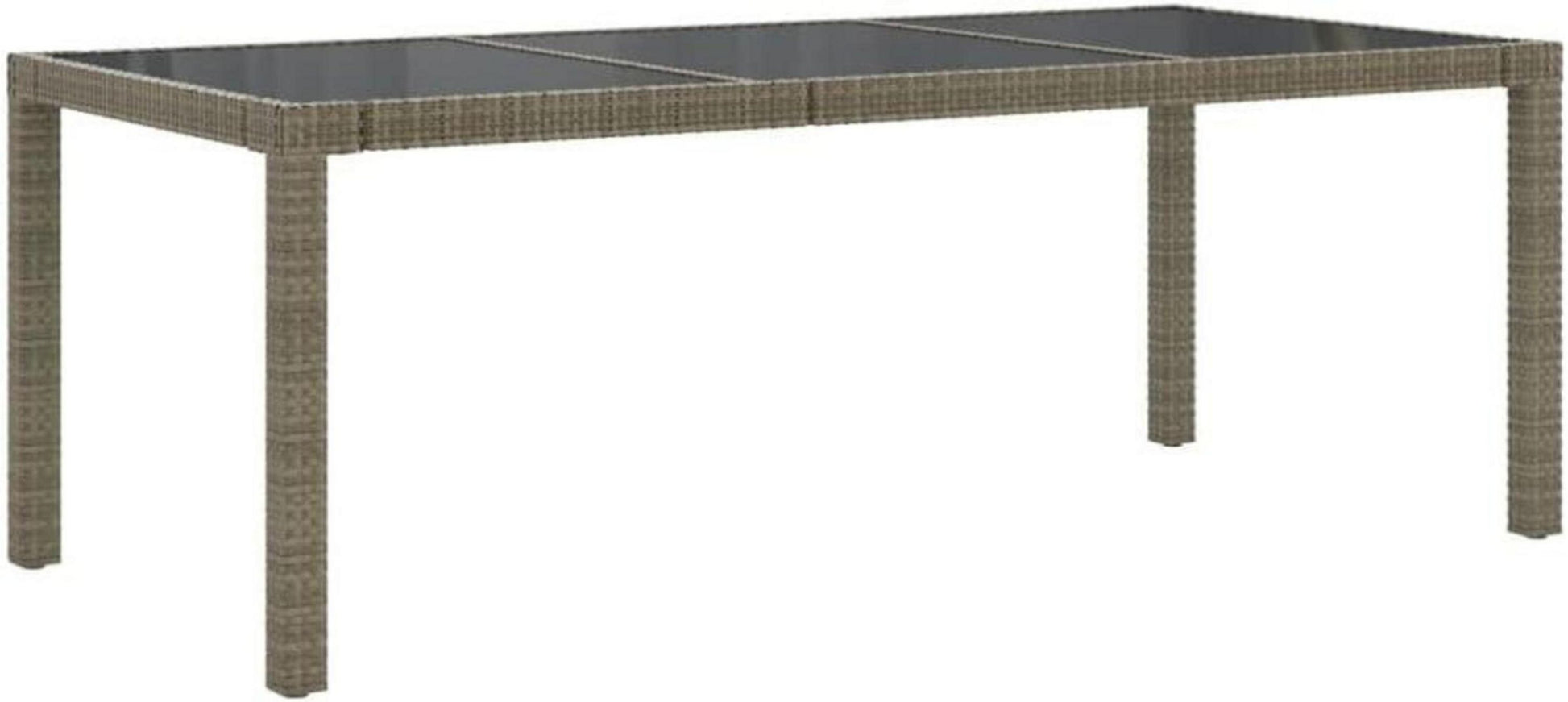 vidaXL Gartenmöbel Poly Rattan 9-TLG. Grau Sitzgruppe mit Auflagen