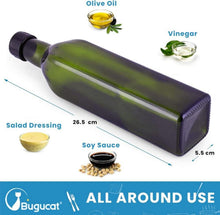 Bugucat Öl- und Essigflasche aus Glas 500ML mit Spender und
