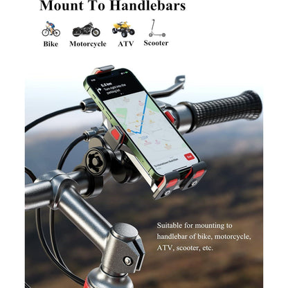 Motorrad Handyhalterung Verstellbar mit Vibrationsdämpfer