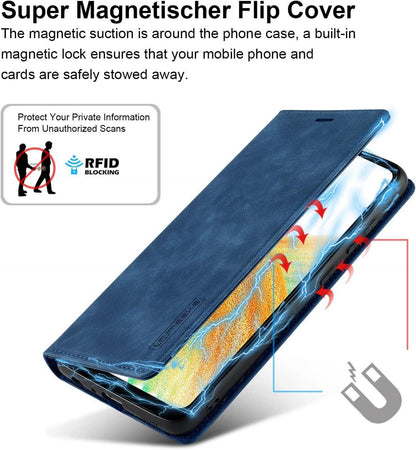 Samsung Galaxy A33 5G Hülle Leder Wallet Flip Cover mit Standfunktion