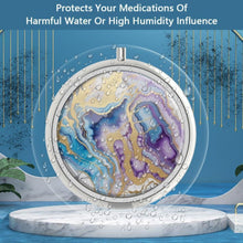 Tragbare Pillendose mit 3 Fächern - Dekoratives Metall