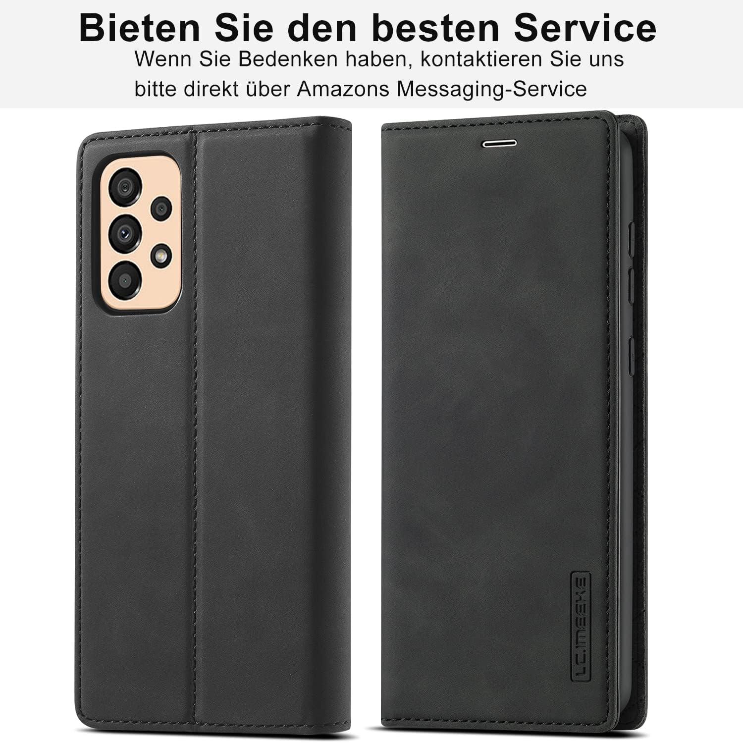 Ailicici Samsung Galaxy A33 5G Hülle Leder Schutzfolie Flip Wallet