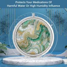 Pillendose mit 3 Fächern - Green Onyx Marble