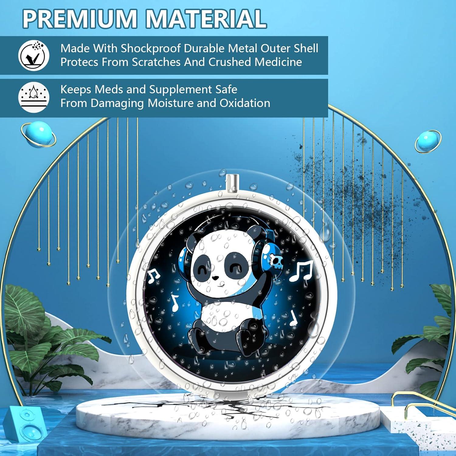 Tragbare Pillendose mit 3 Fächern, dekoratives