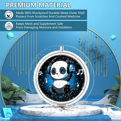 Tragbare Pillendose mit 3 Fächern, dekoratives