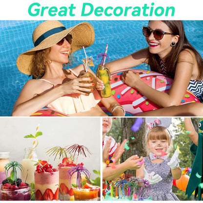 Cocktail Deko Set 140 Stück Cocktailschirmchen Zubehör Party