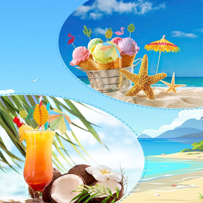 Cocktail Deko Set 140 Stück Cocktailschirmchen Zubehör Party