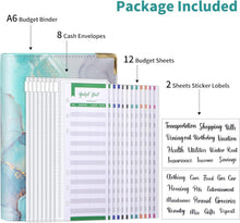 Budget Binder A6 Marmor PU Leder Geld Organizer 8