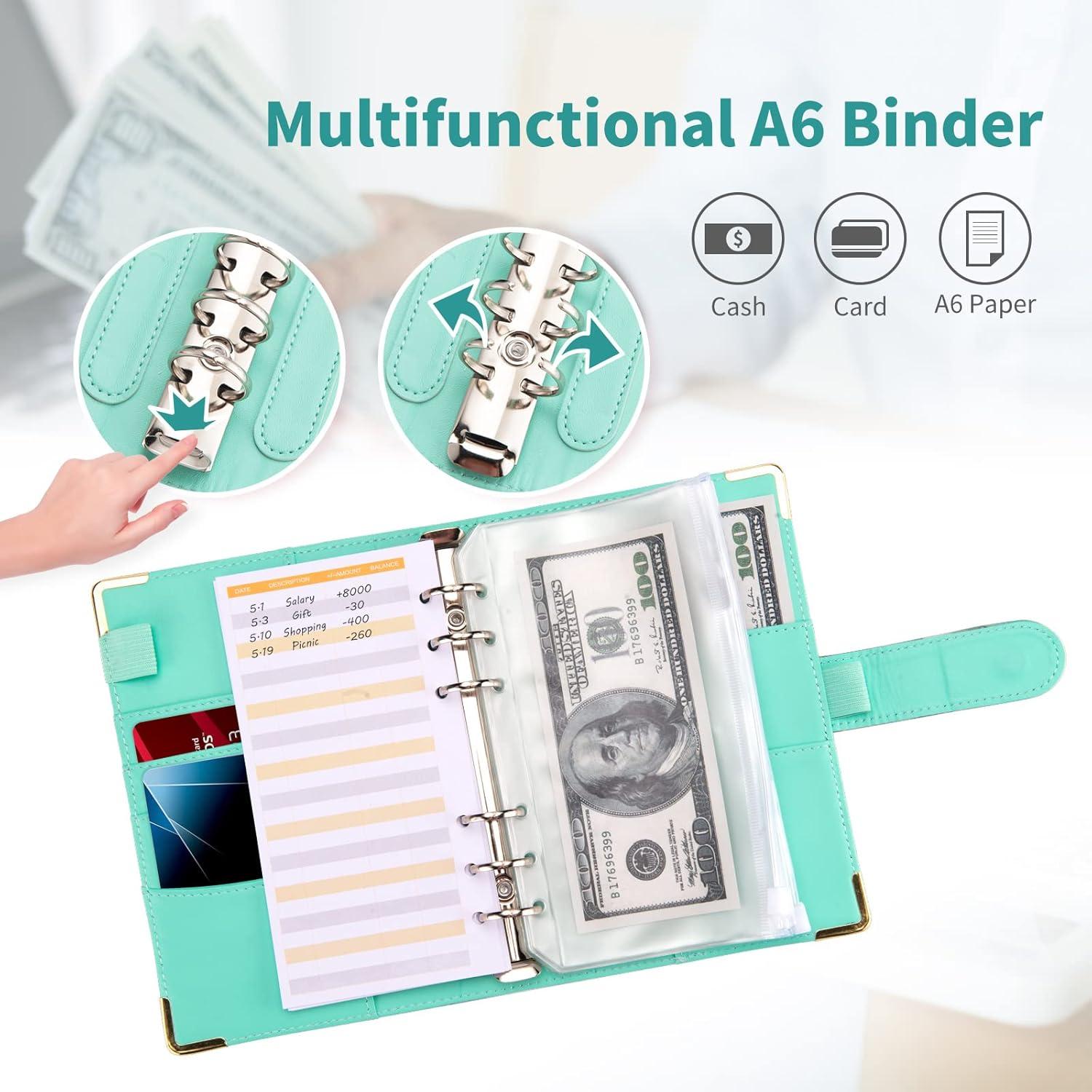 Luxus Budget Binder A6 Marmor PU Leder Geld Organizer mit