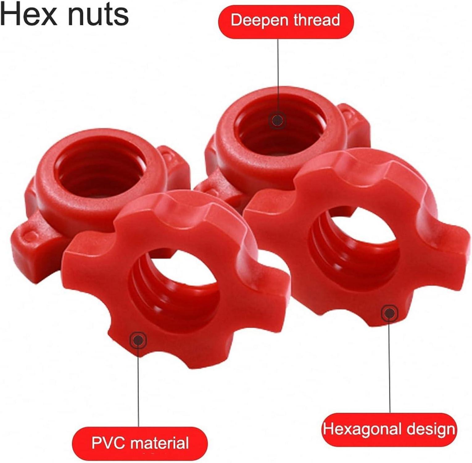 3-in-1 Hantelstangen Set Kurz Langhantelstange 35cm Pleuelstange rot