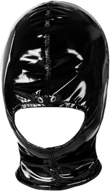 Latexmaske mit Zipper Schwarz Bondage SM Kopfmaske BDSM