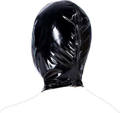 Latexmaske Schwarz Bondage SM Kopfmaske Fetisch BDSM