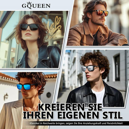 Polarisierte Retro Sonnenbrille Herren Damen UV400 Schutz